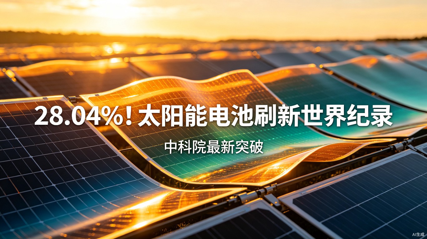 28.04%！中国科学家刷新太阳能电池世界纪录，钙钛矿时代要来了？