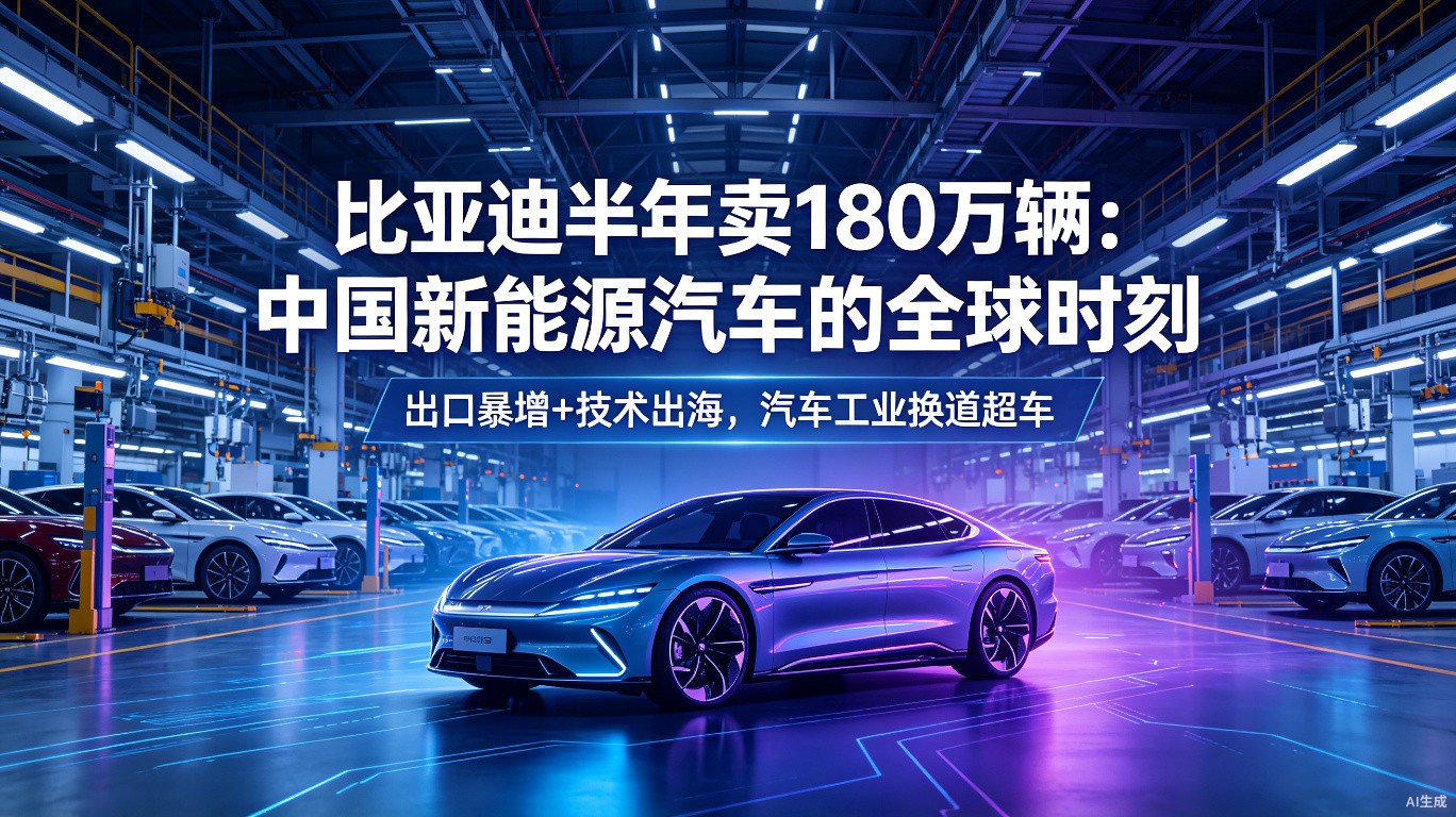 比亚迪半年卖180万辆：中国新能源汽车的全球时刻