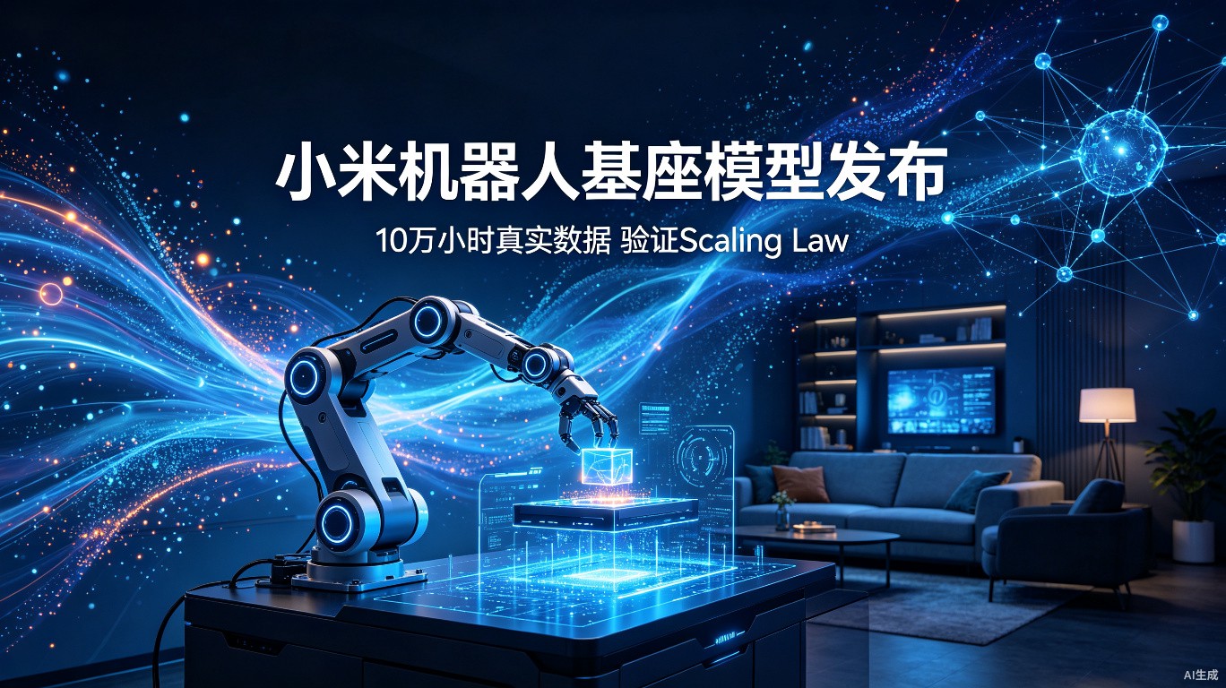 小米扔出机器人深水炸弹：10万小时真实数据，首次验证具身智能Scaling Law