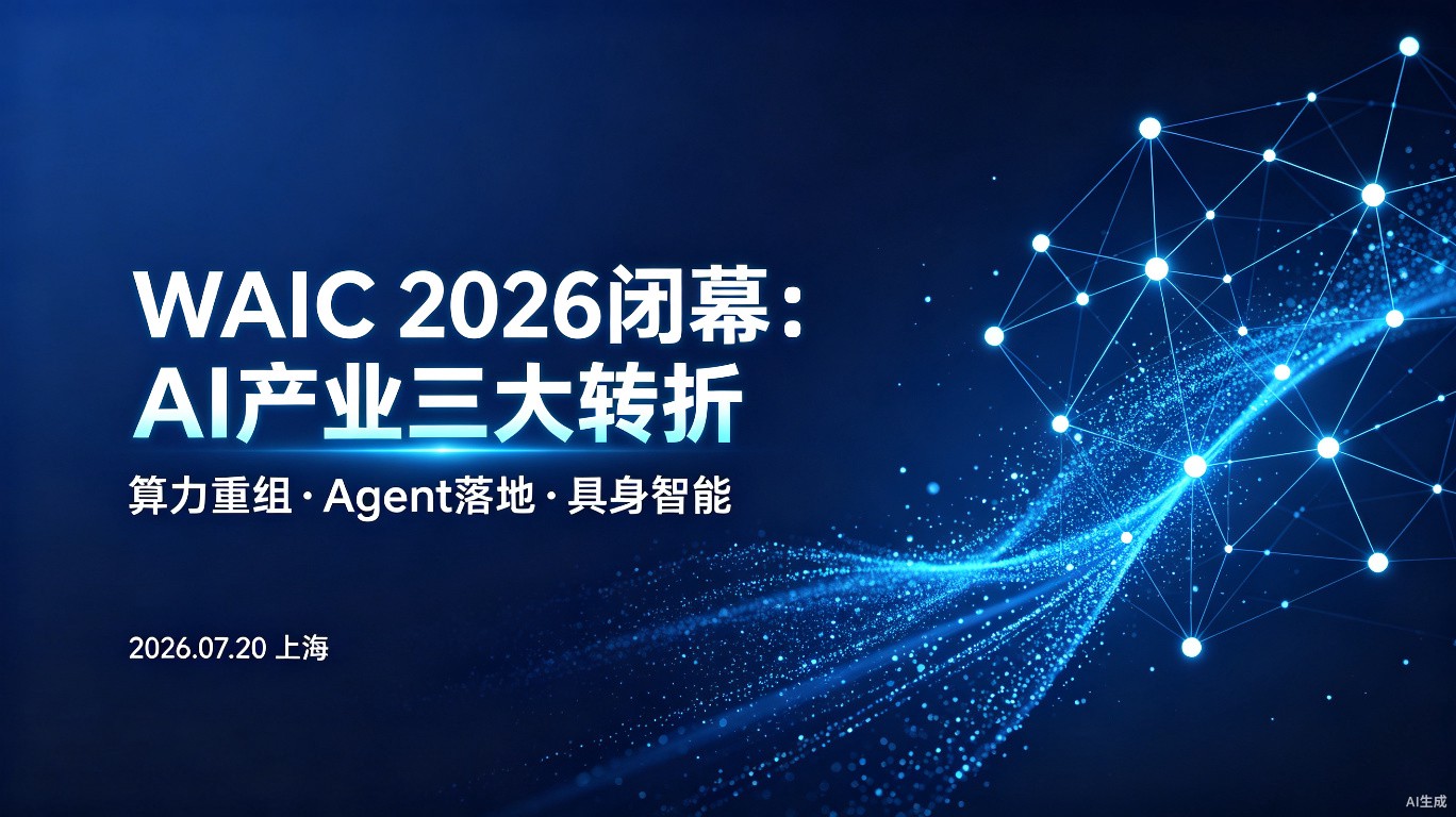 WAIC 2026闭幕：AI产业三大转折信号，从拼模型到拼系统