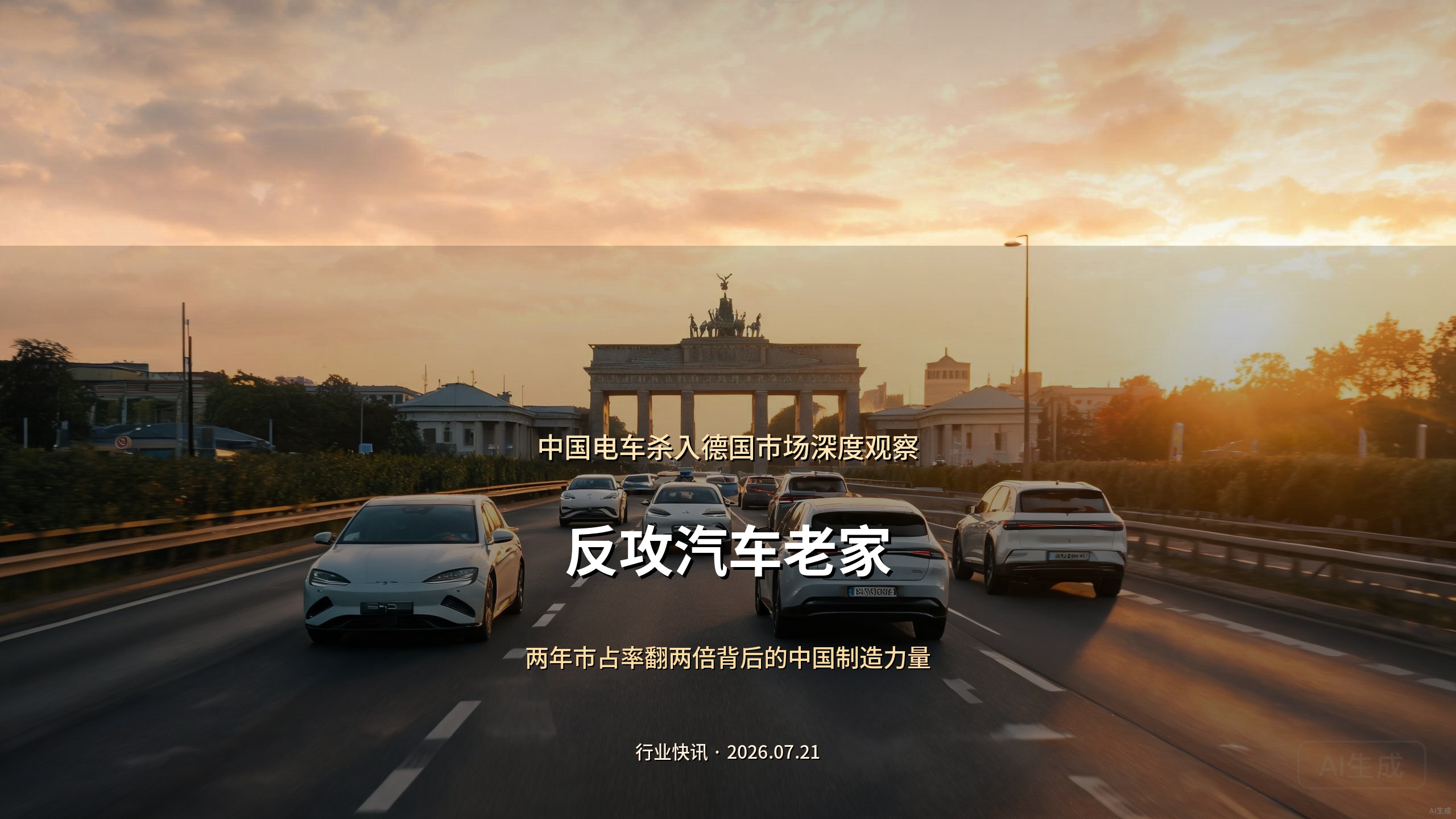 反攻汽车老家：中国电车杀入德国，两年市占率翻两倍