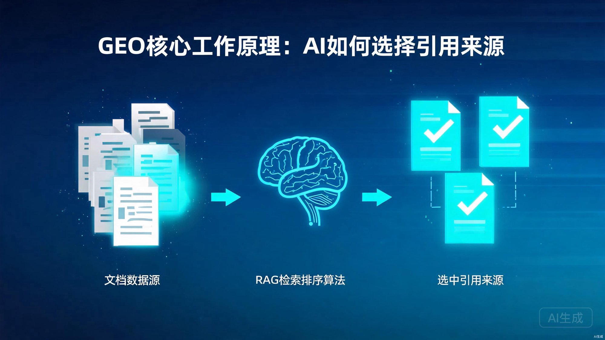 GEO核心工作原理：AI如何选择引用来源