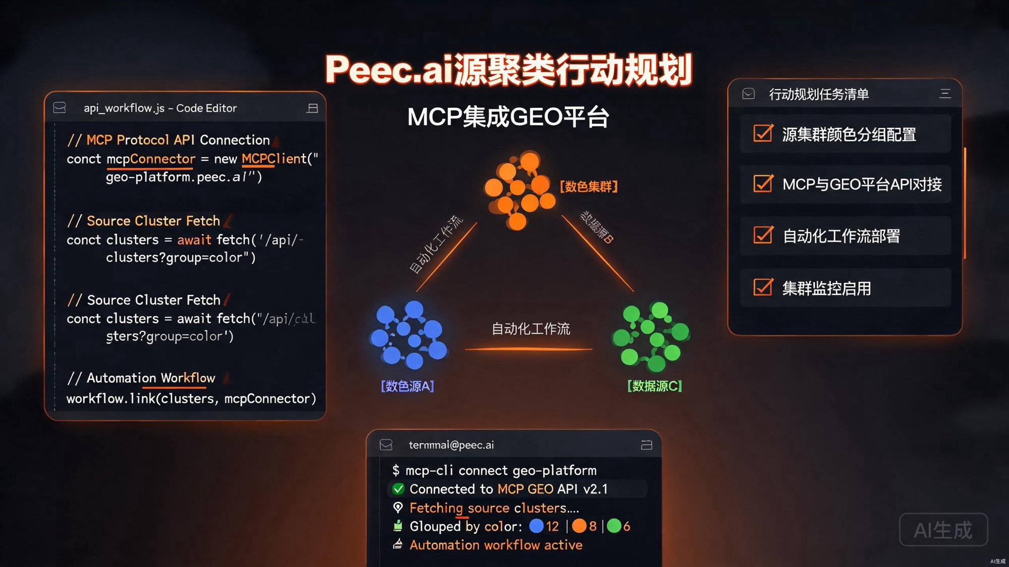 Peec.ai：源聚类行动规划与MCP集成GEO平台