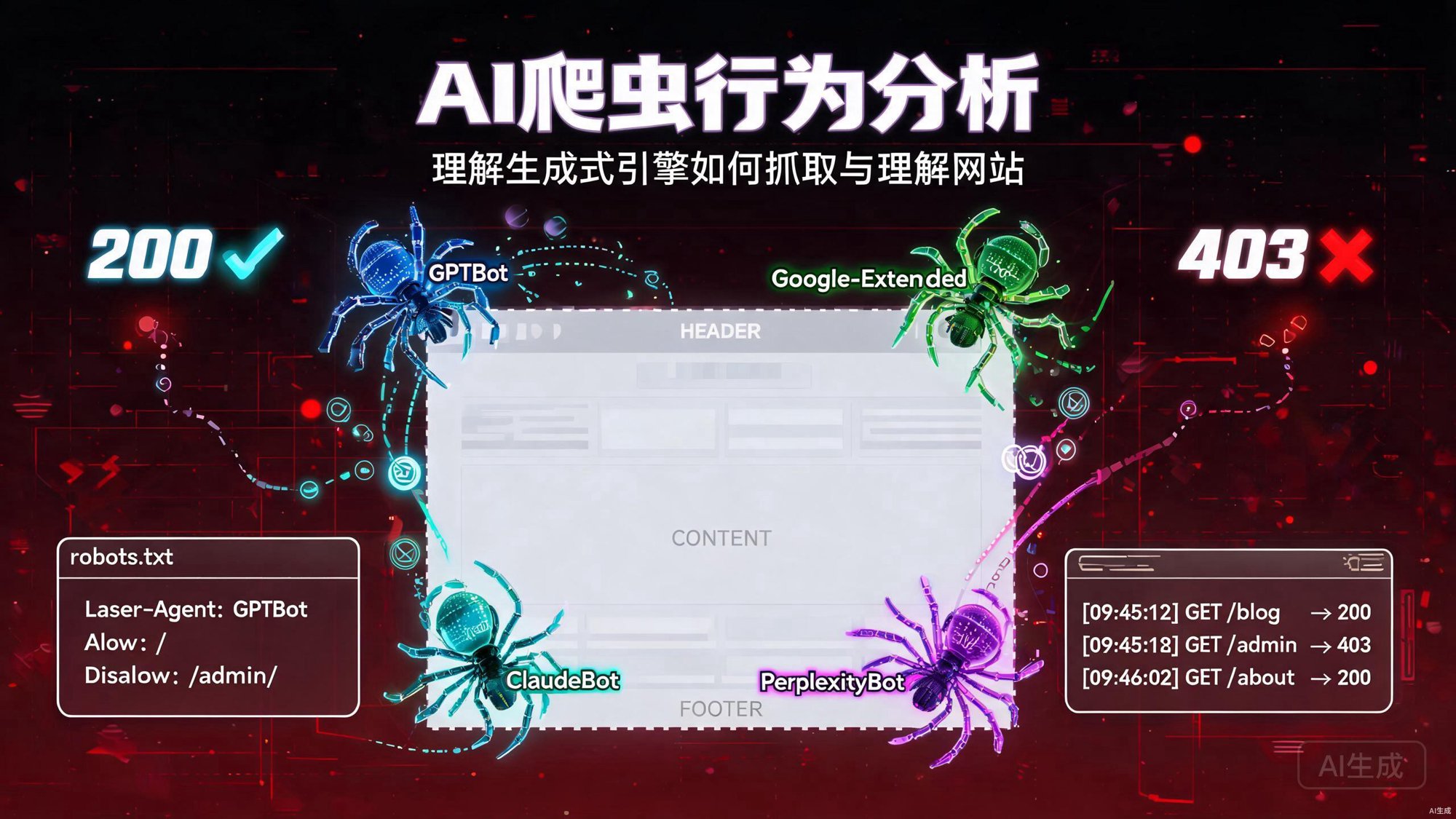 AI爬虫行为分析：理解生成式引擎如何抓取与理解网站