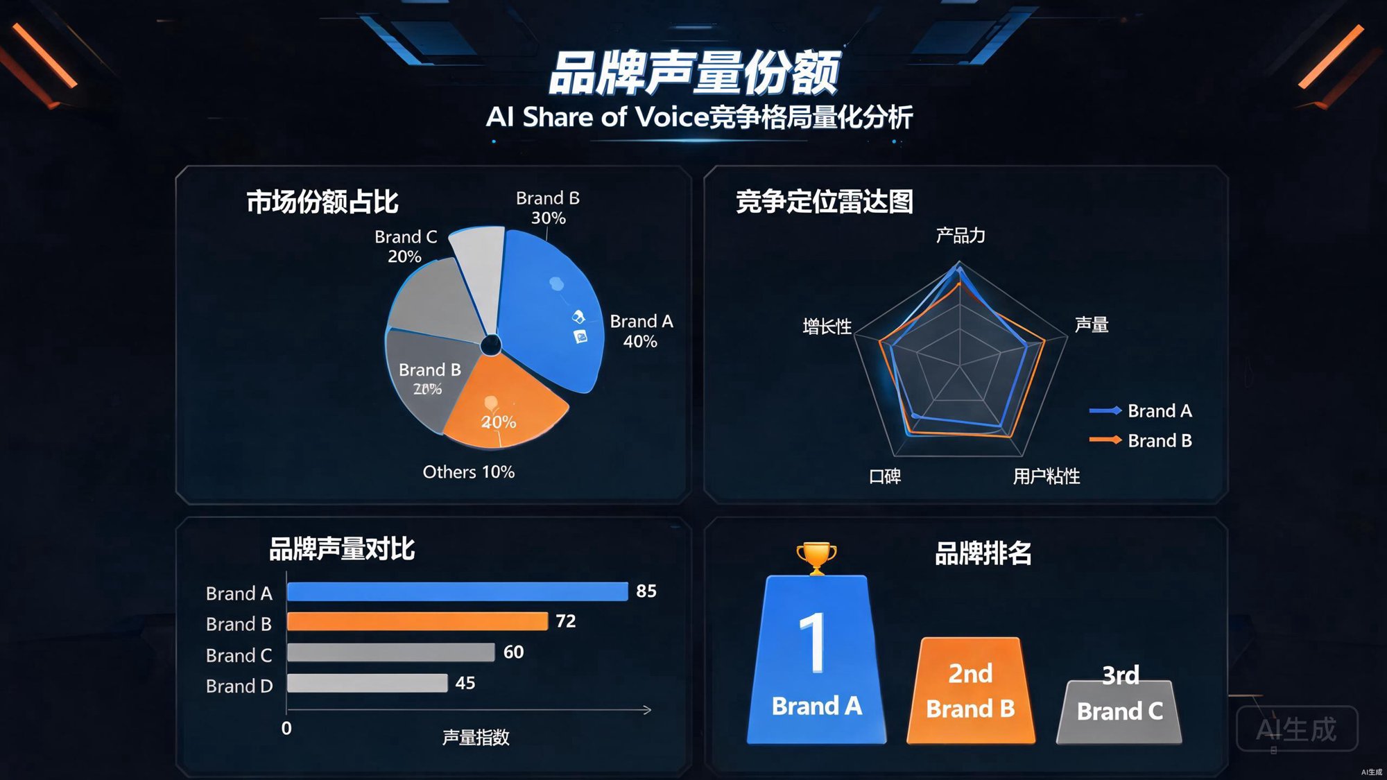 品牌声量份额（AI Share of Voice）：GEO竞争格局量化分析