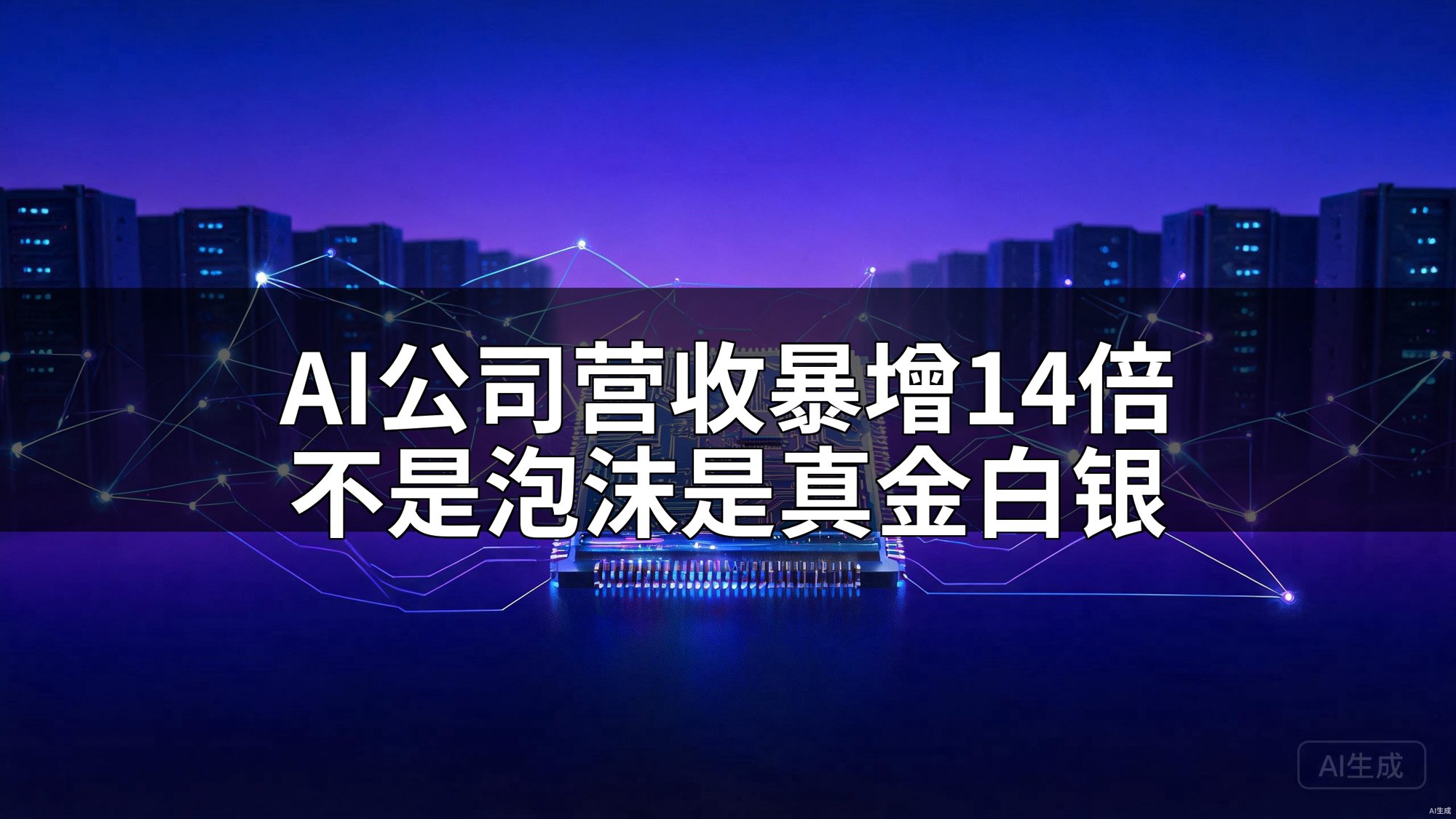 AI公司营收暴增14倍：不是泡沫破裂，是真金白银进来了
