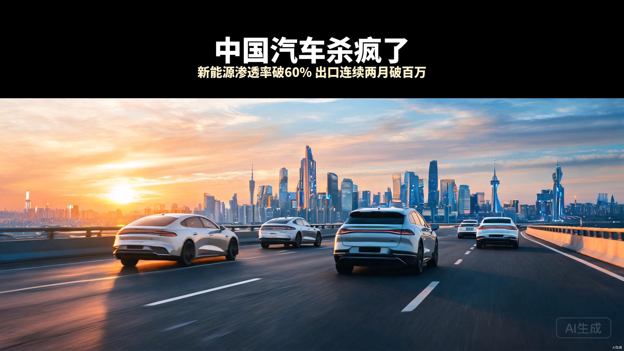 中国汽车杀疯了：新能源渗透率首破60%，连续两月出口破百万辆