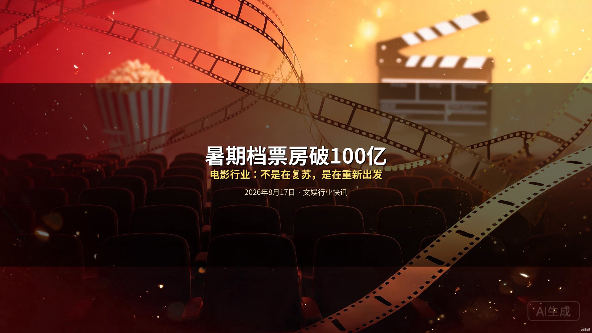 暑期档票房破100亿：电影行业不是在复苏，是在重新出发