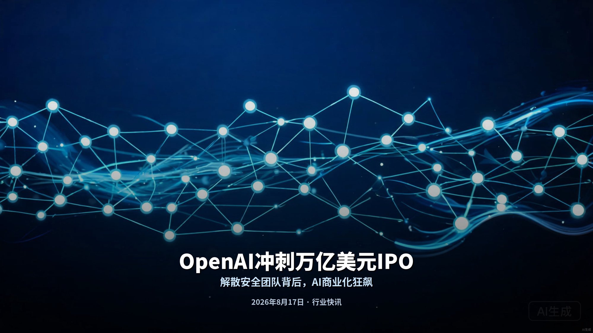 OpenAI冲刺万亿美元IPO：解散安全团队背后，AI商业化狂飙