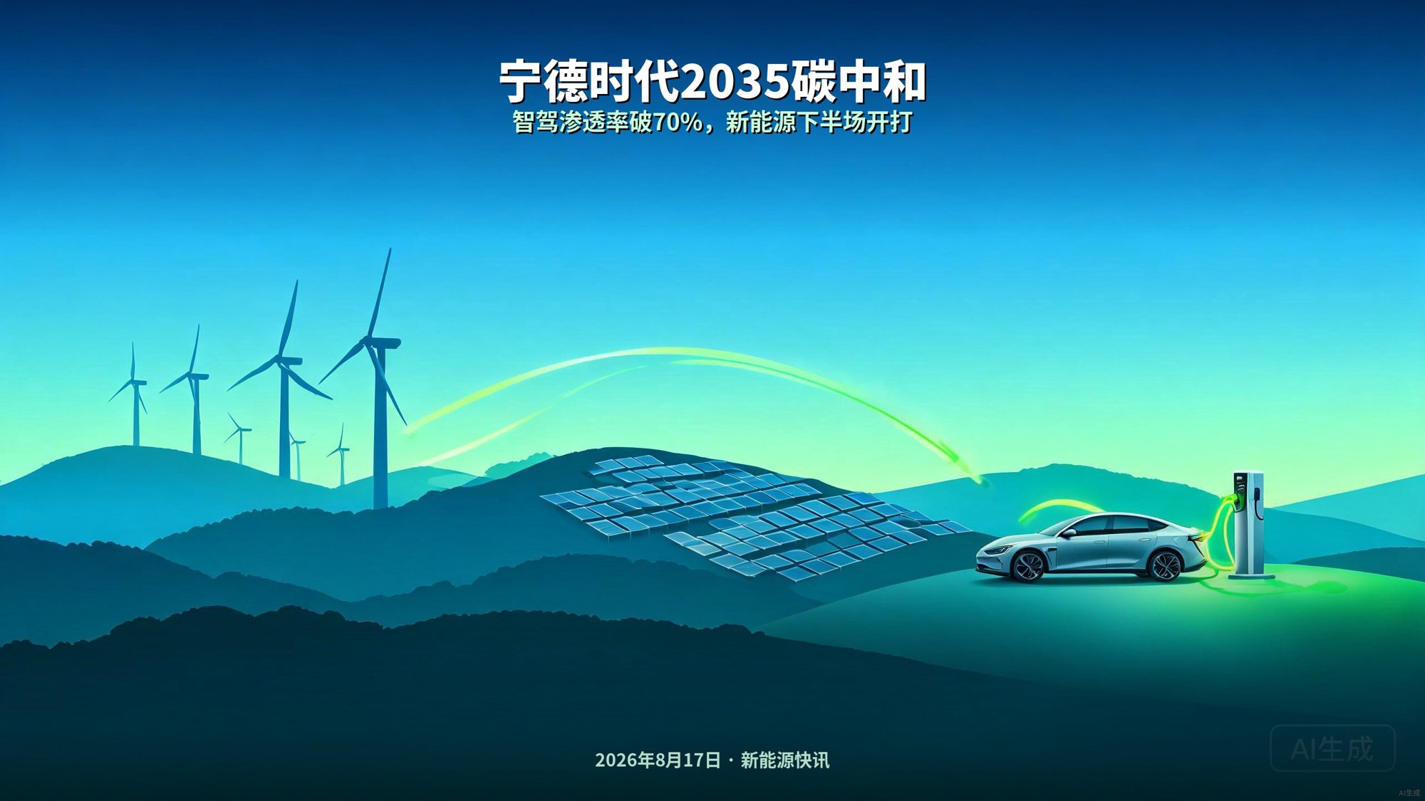 宁德时代2035碳中和：智驾渗透率破70%，新能源下半场开打