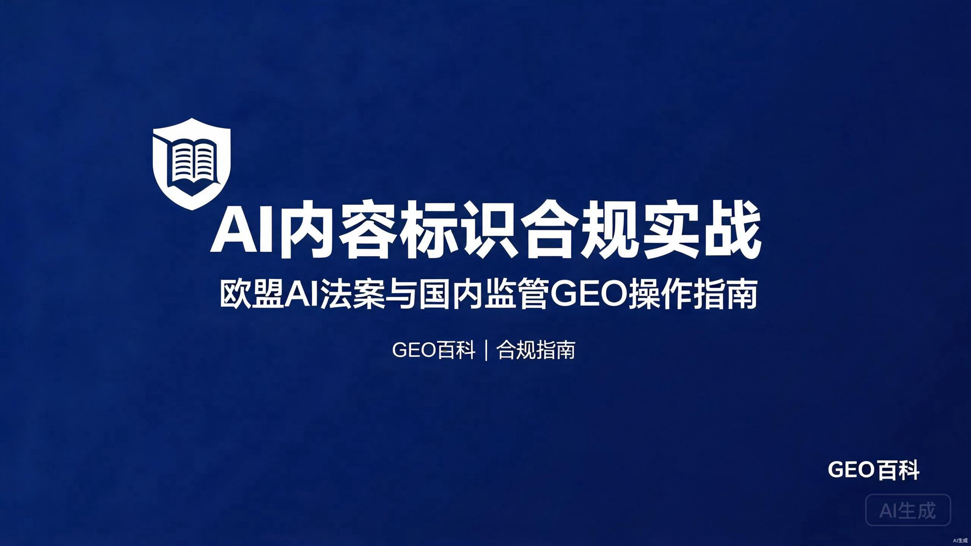 AI内容标识合规实战：欧盟AI法案第50条与国内监管要求下的GEO操作指南