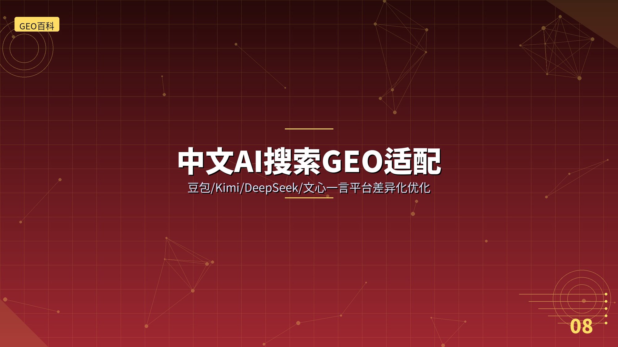 中文AI搜索GEO适配：豆包/Kimi/DeepSeek/文心一言平台差异化优化