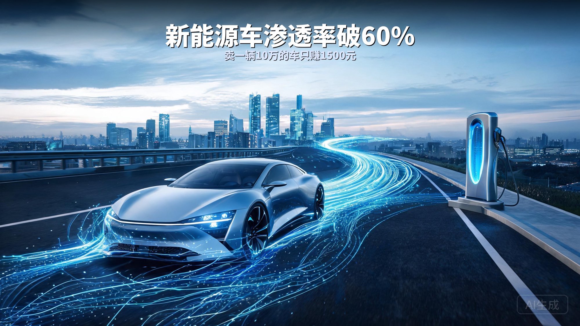 新能源车渗透率破60%：卖一辆10万的车只赚1500元，钱到底被谁赚走了？