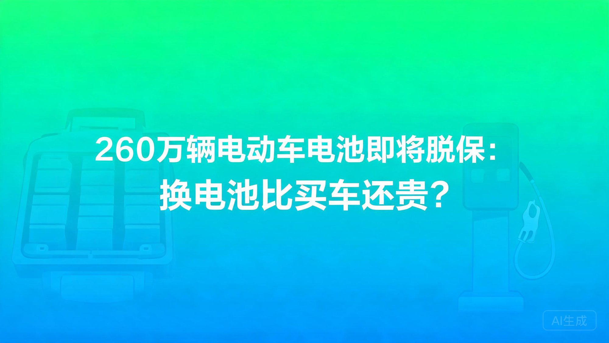 260万辆电动车电池即将脱保：换电池比买车还贵？行业终于有人站出来了