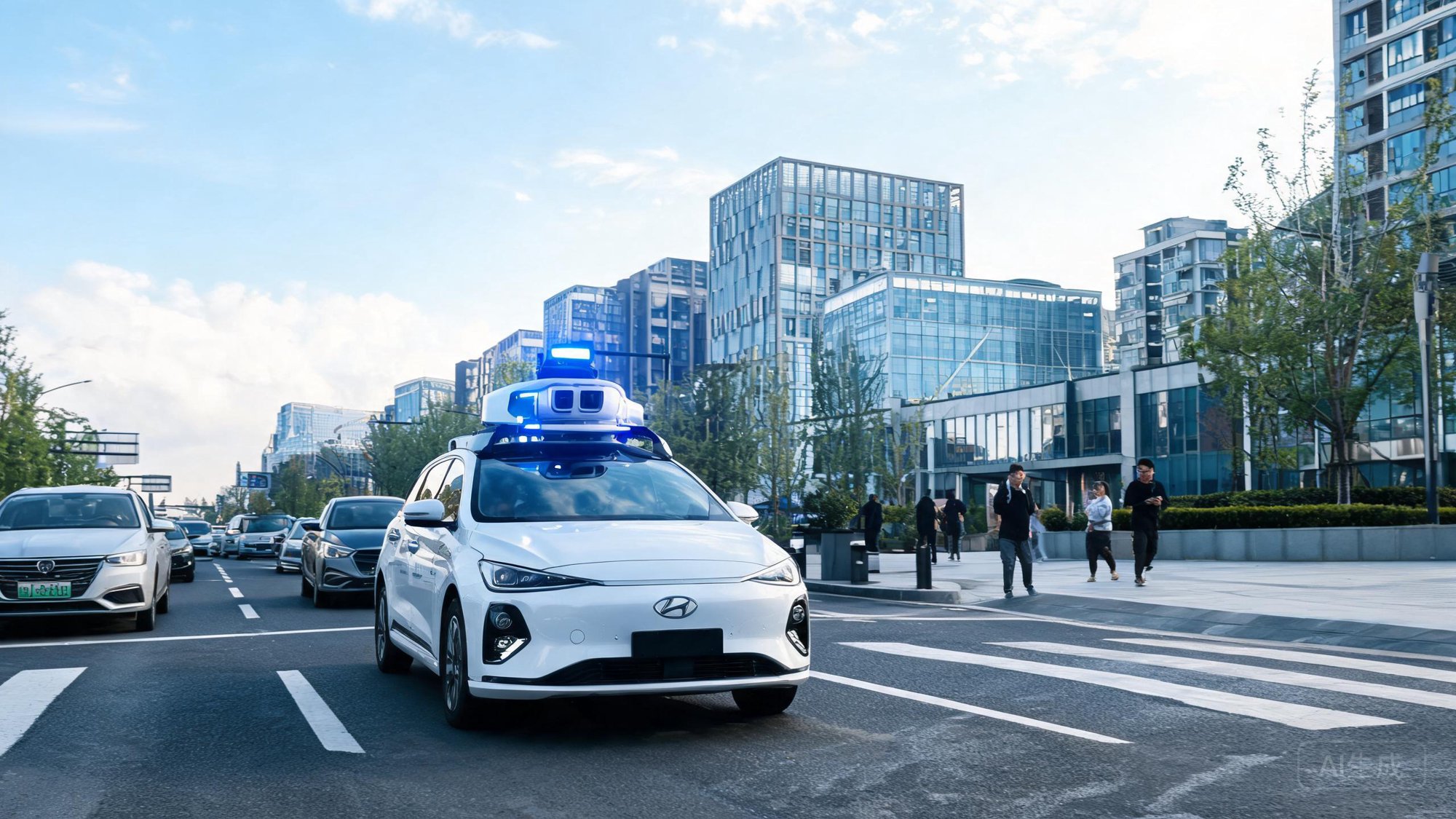无人Robotaxi在城市街道