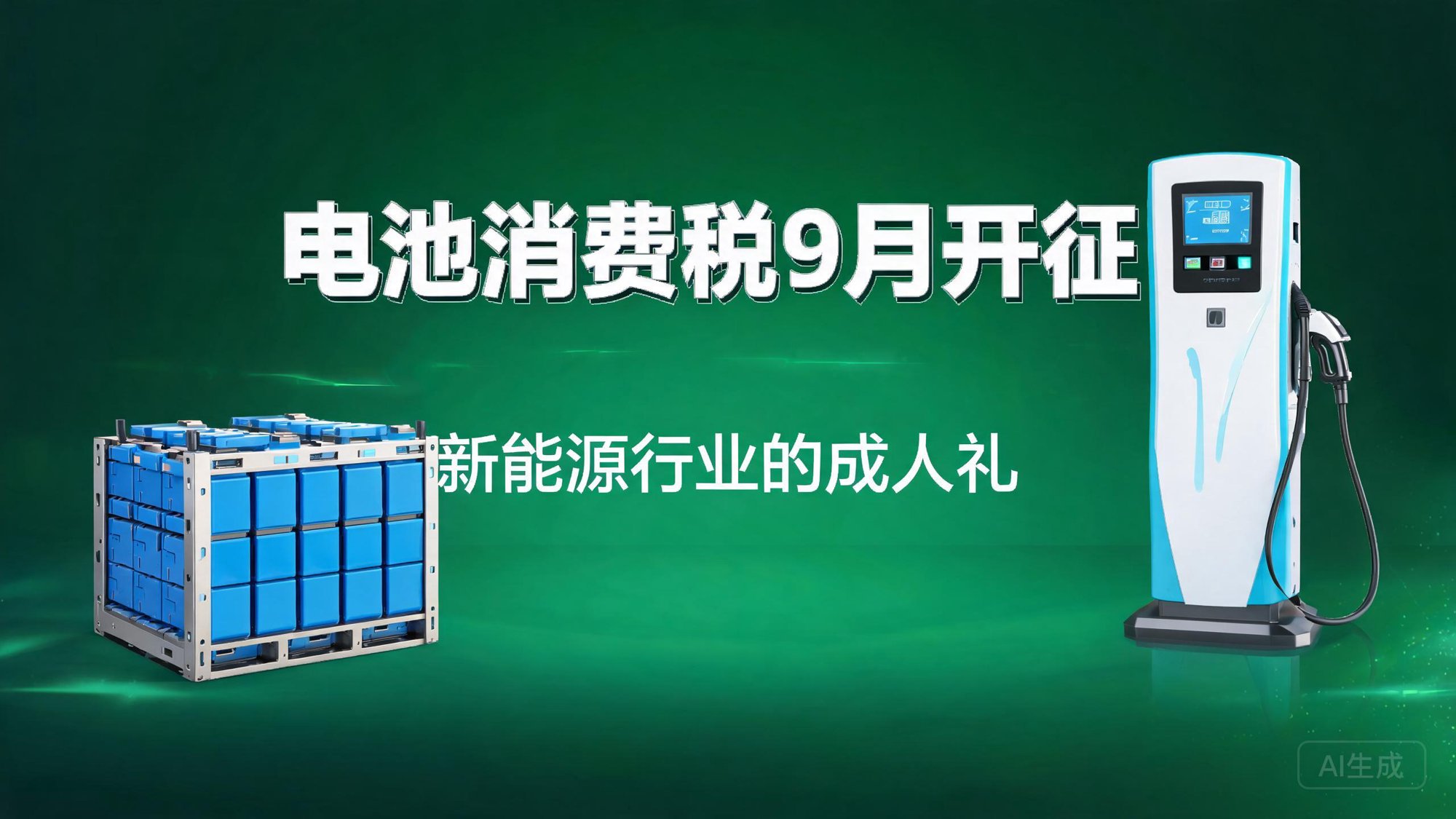 电池消费税9月开征：这不是加税，是新能源行业的成人礼