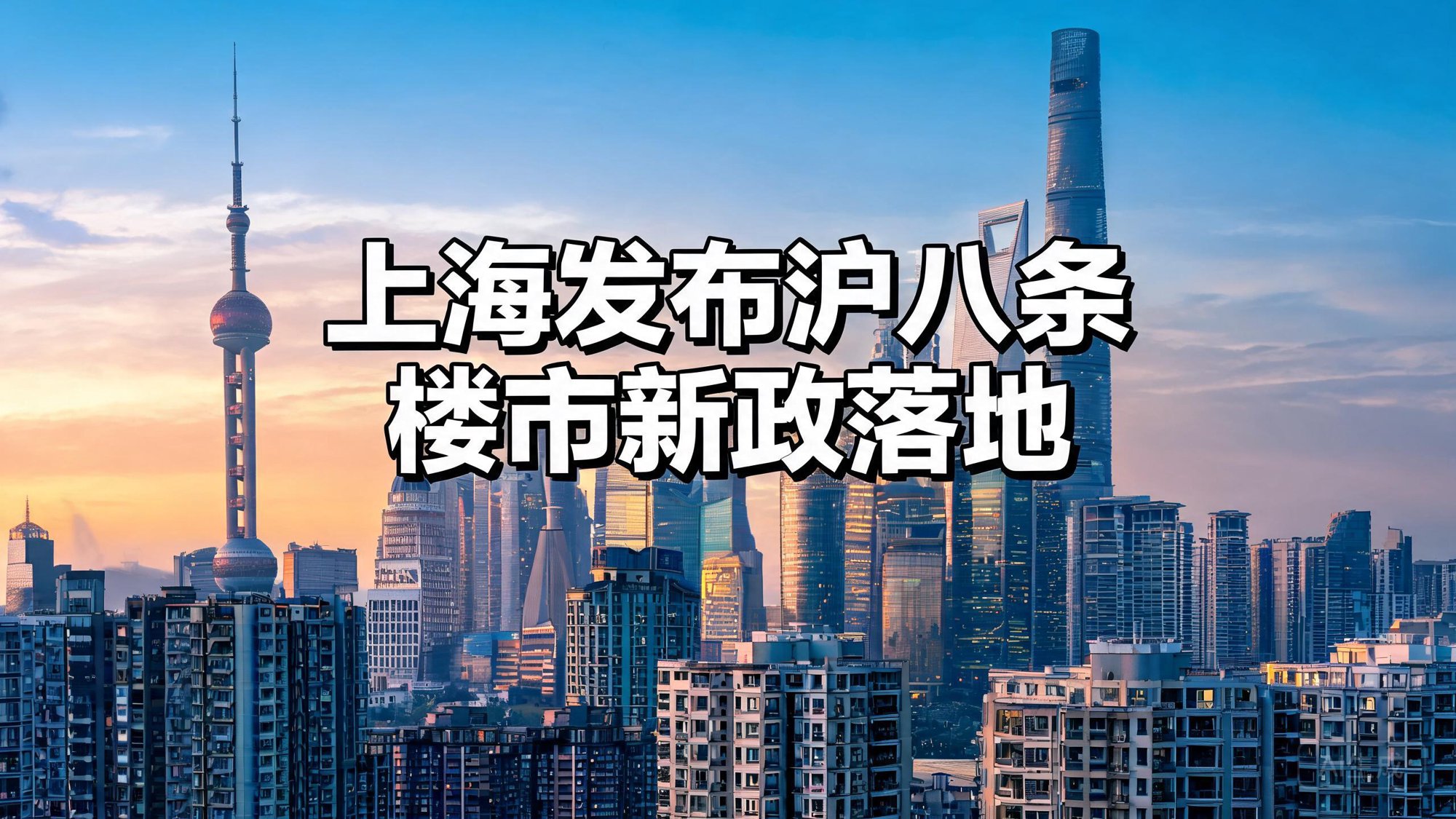 上海发布沪八条：公积金、信贷、房票齐上阵，楼市信号变了