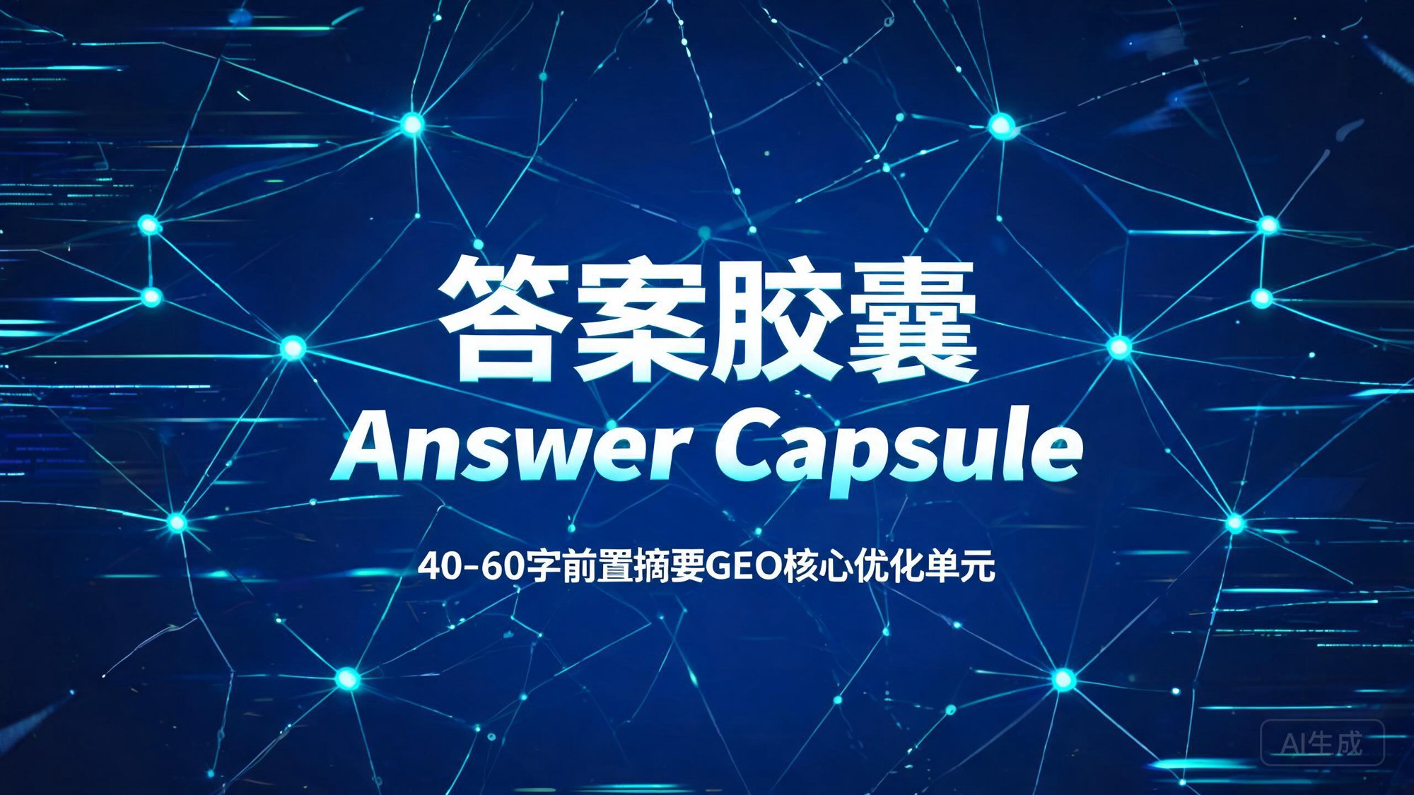 Answer Capsule（答案胶囊）：40-60字前置摘要的GEO核心优化单元