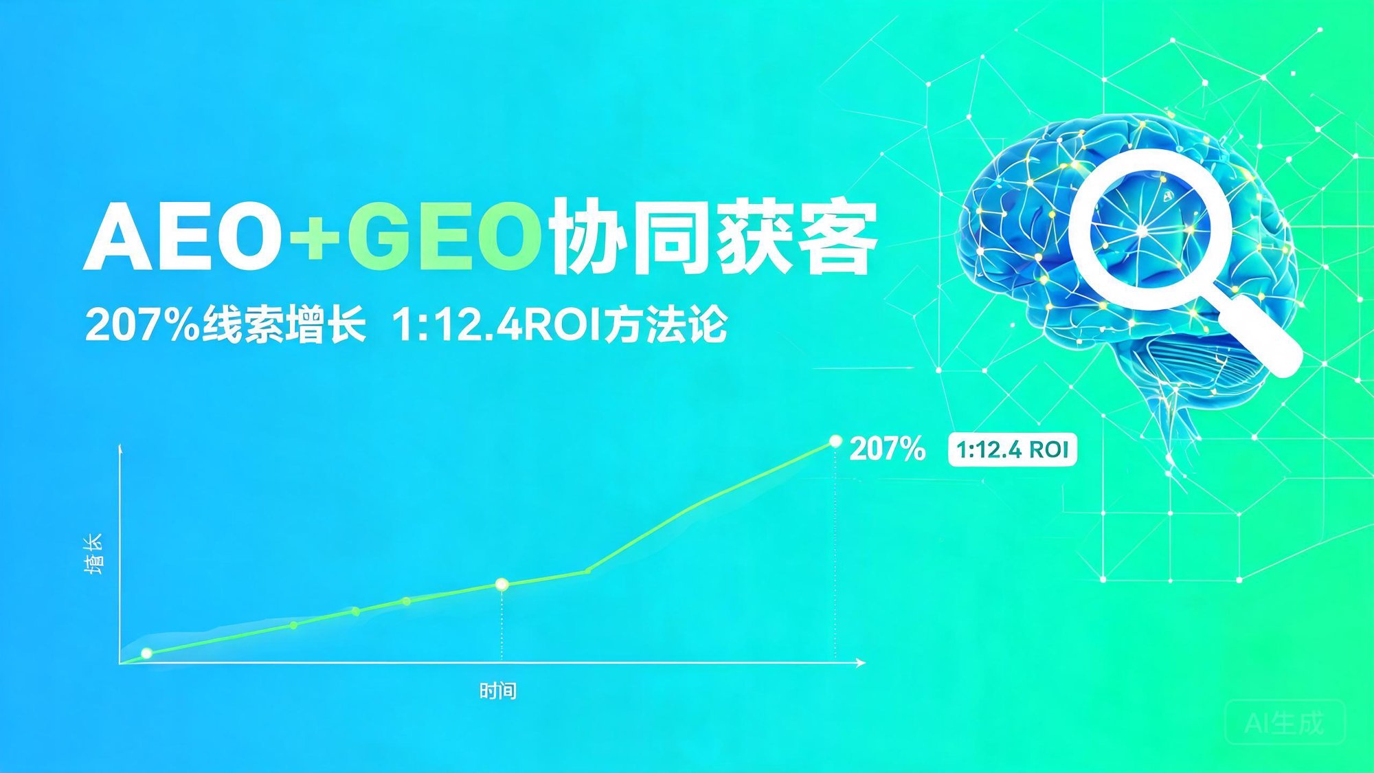 AEO+GEO协同获客：超级媒介方案207%线索增长与1:12.4 ROI方法论