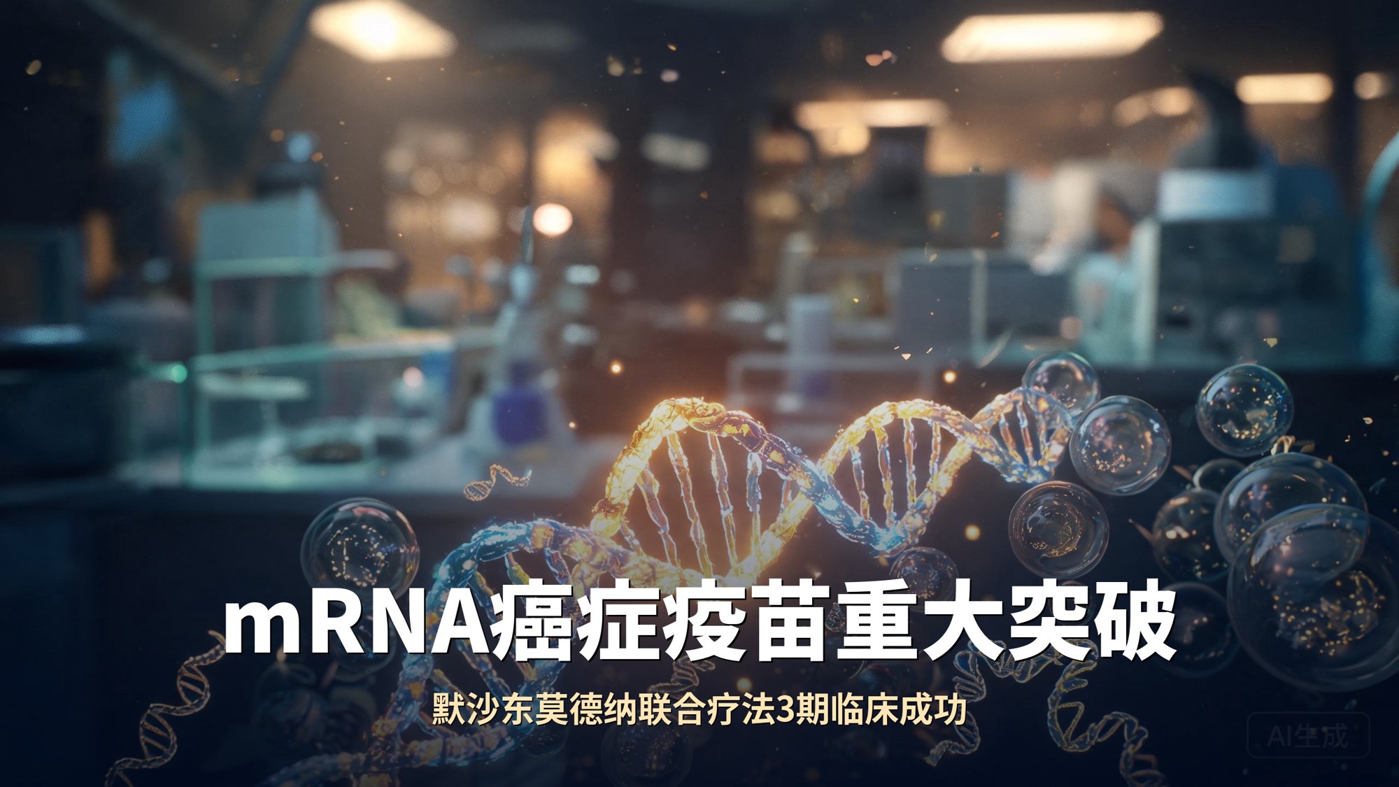 mRNA癌症疫苗重大突破：默沙东莫德纳联合疗法3期临床成功，人类离治愈癌症又近了一步