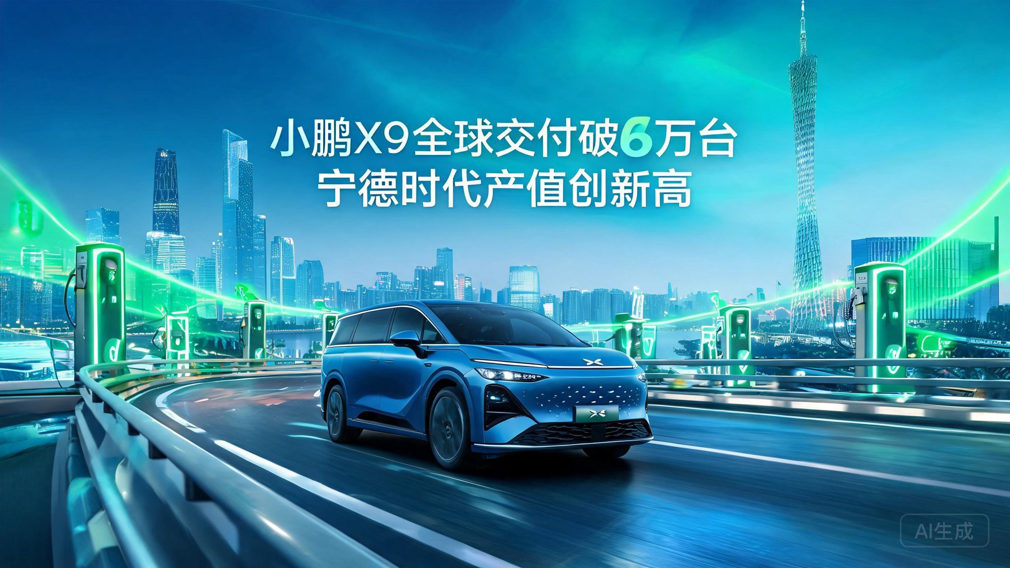 小鹏X9全球交付破6万台，宁德时代单月产值创新高
