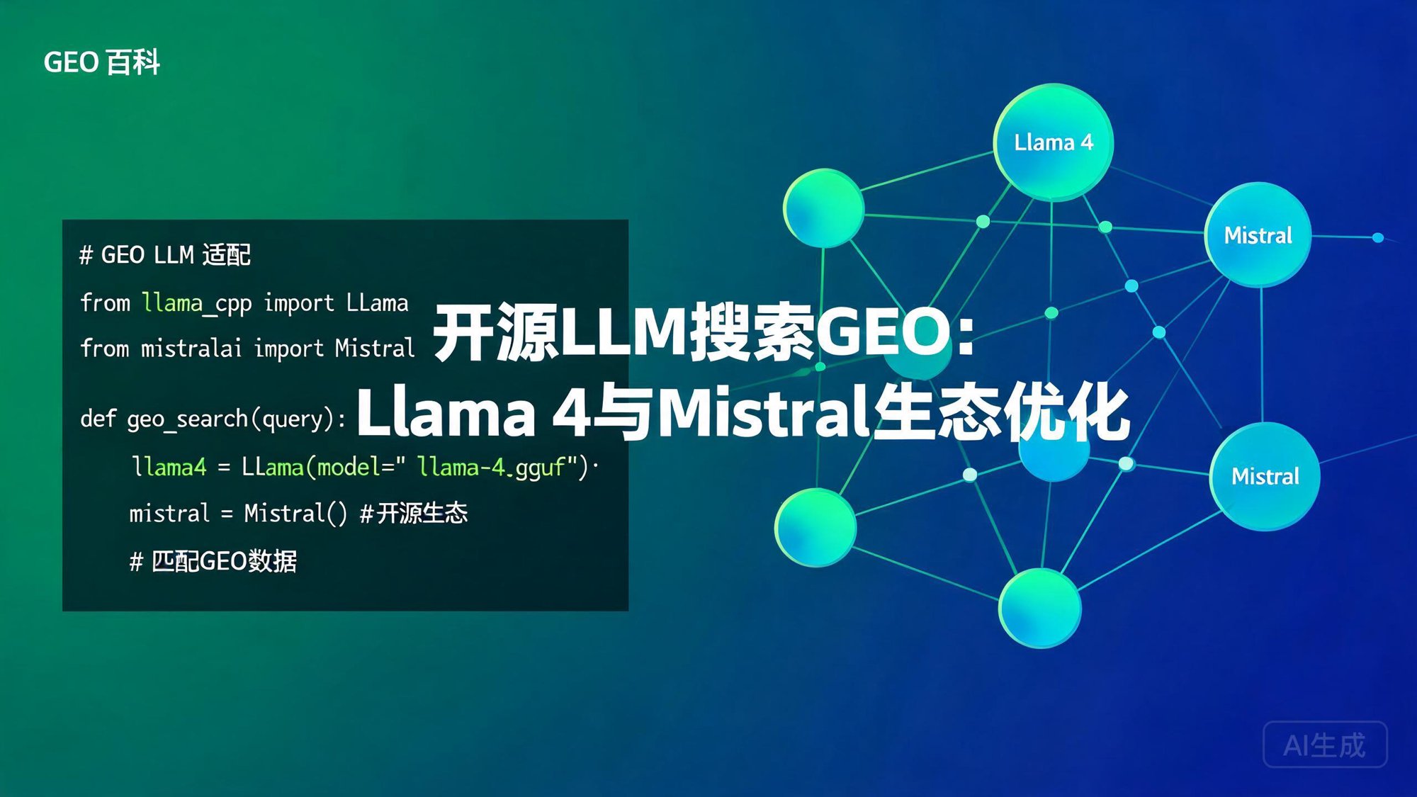 开源LLM驱动搜索的GEO适配：Llama 4与Mistral生态的优化策略