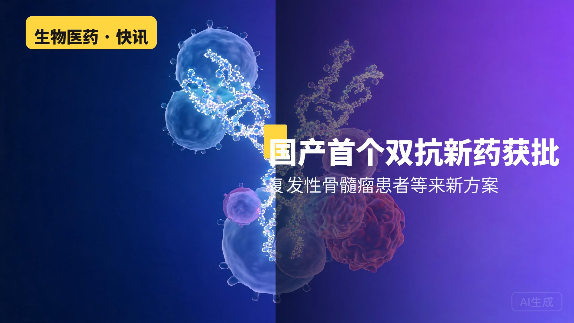 国产首个BCMA×CD3双抗获批，复发性骨髓瘤患者等来新方案