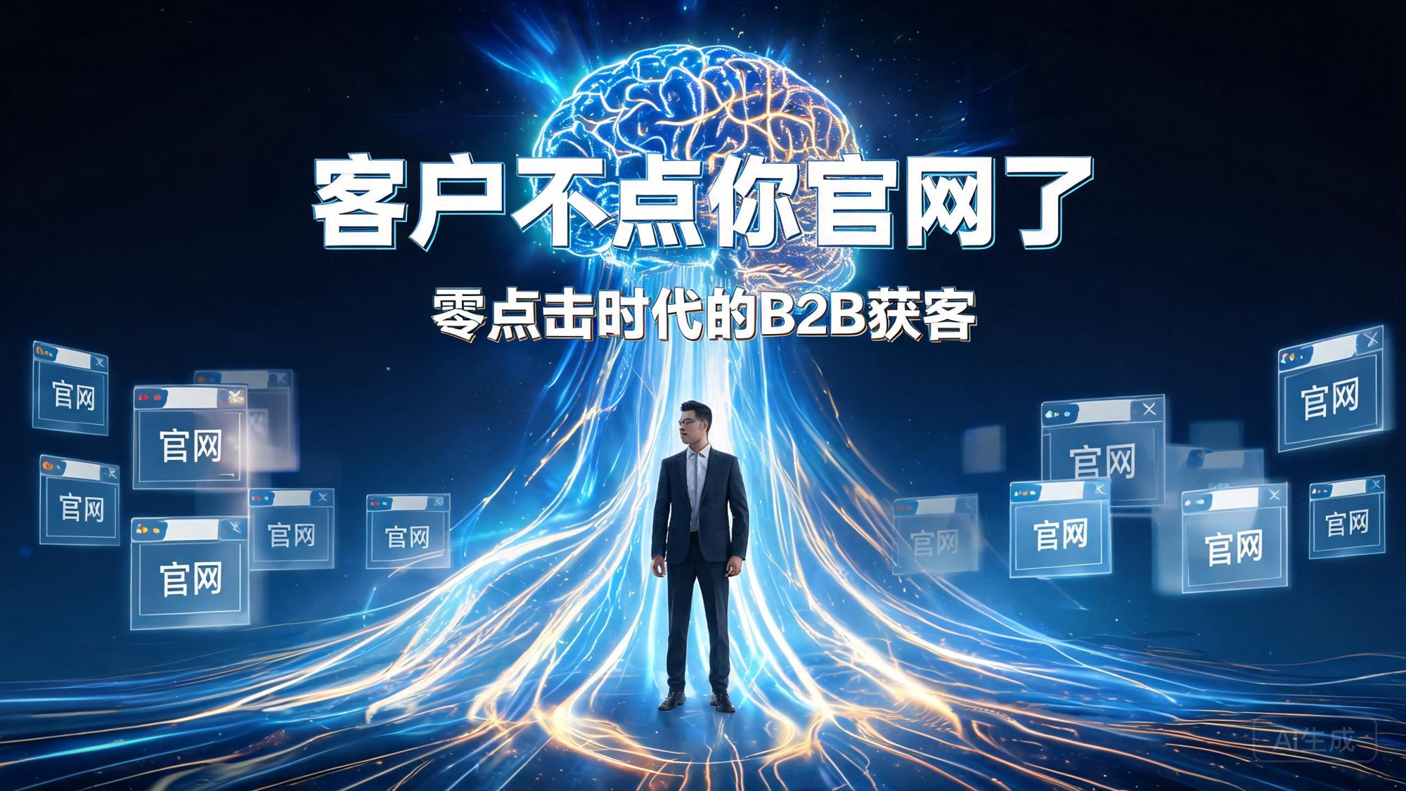 客户不点你官网了：零点击时代的B2B获客，不看排名看引用