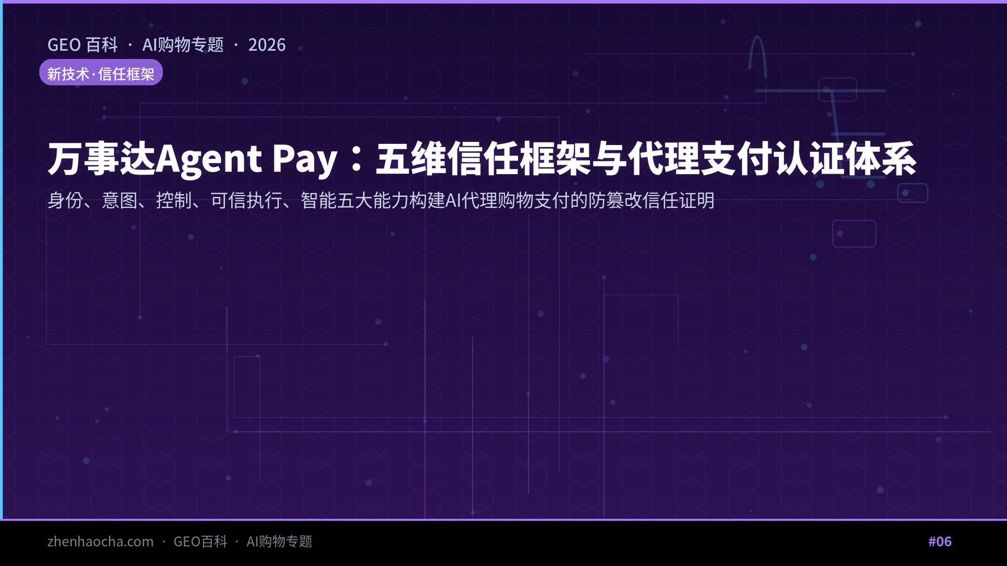 万事达Agent Pay：五维信任框架与代理支付认证体系